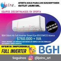 SPLIT BGH INVERTER 3.000 F/C - FULL INVERTER 3DC