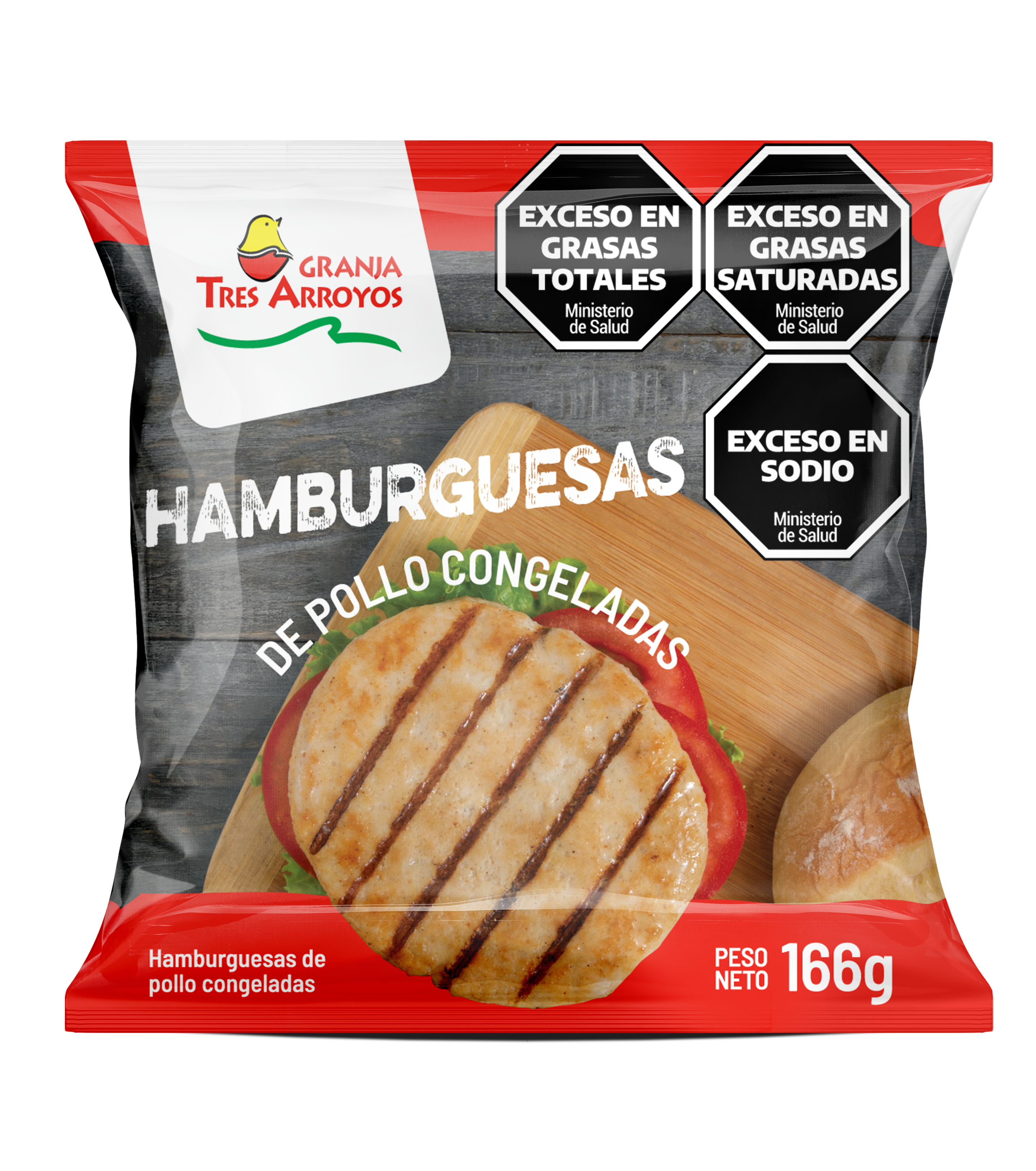2 Hamburguesas de Pollo GRANJA TRES ARROYOS 166g