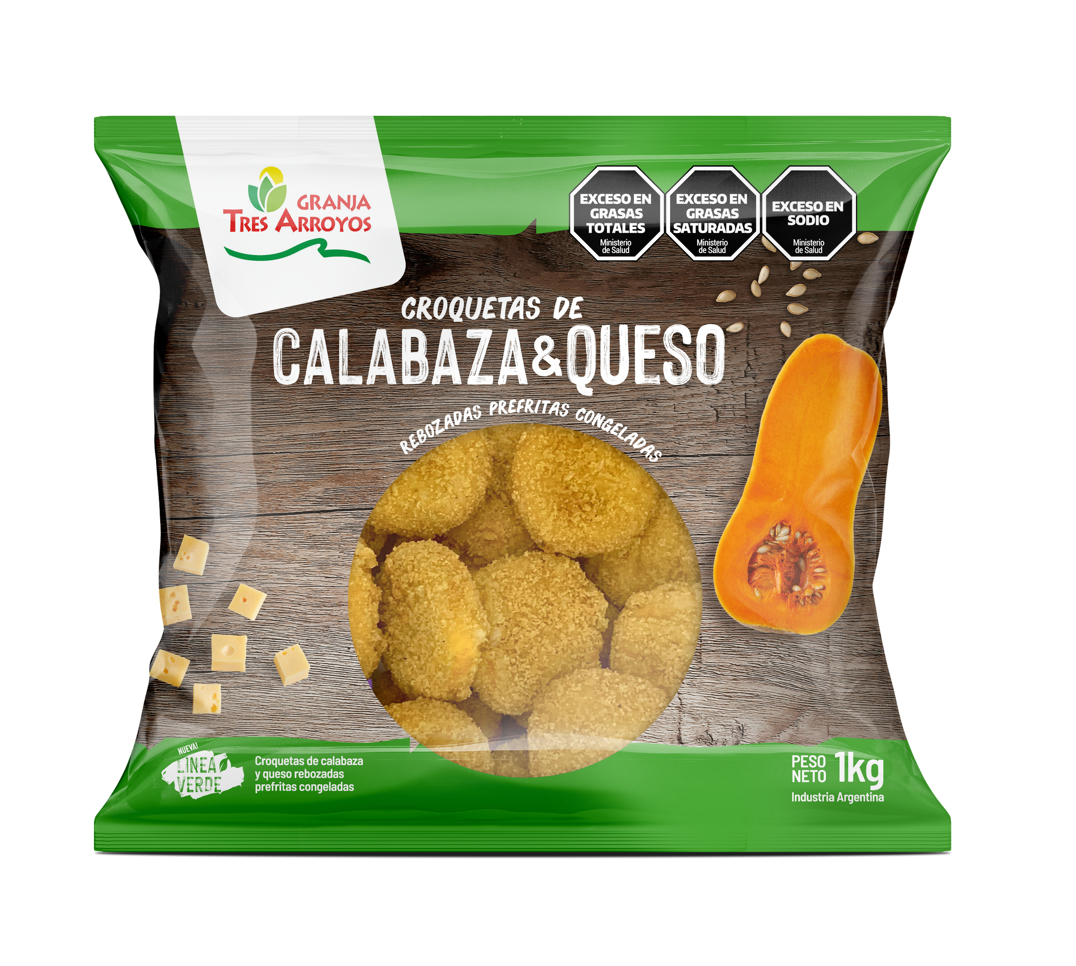 Croquetas de Calabaza y Queso GRANJA TRES ARROYOS de 1000 gramos