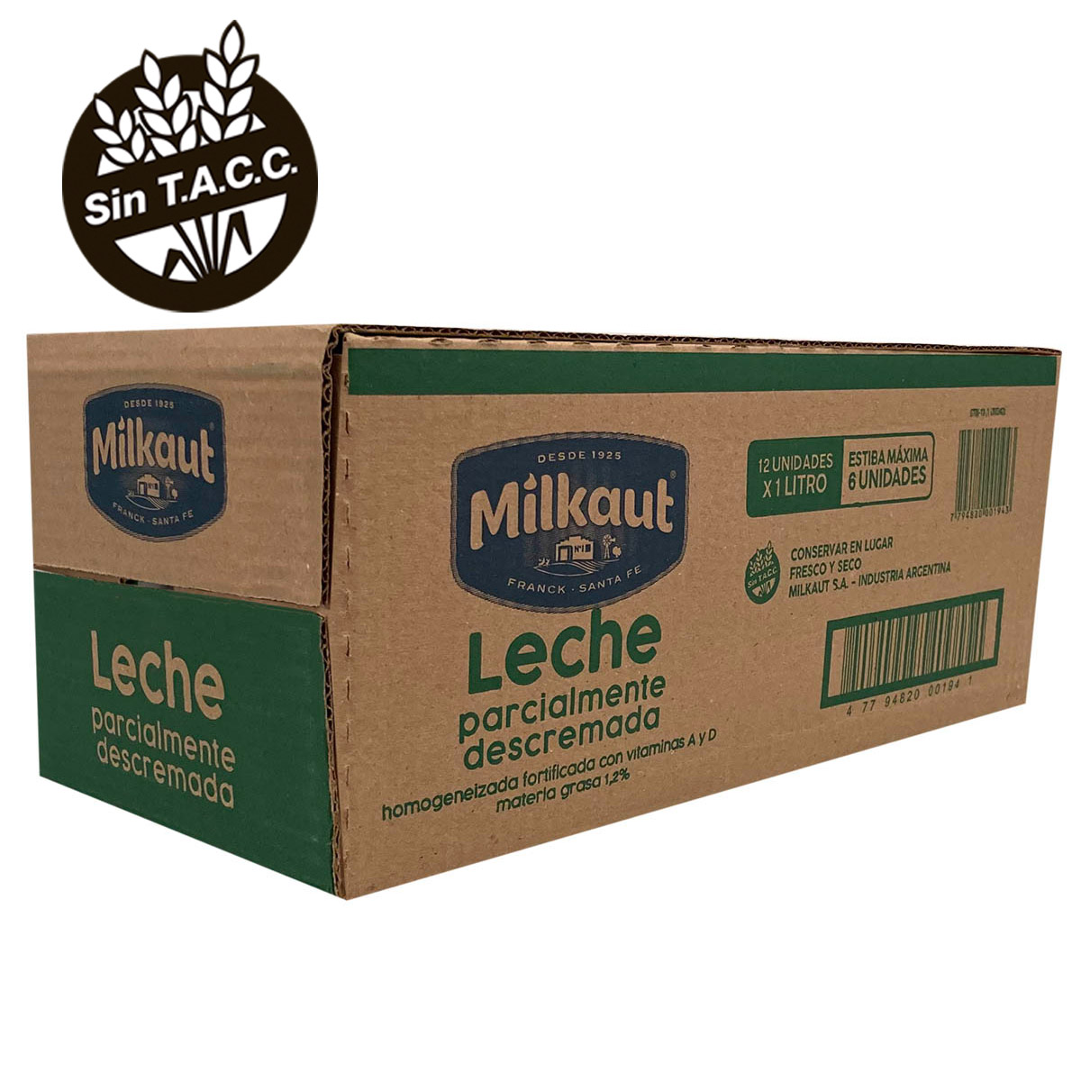 12 Leches Larga Vida Descremadas MILKAUT 1L