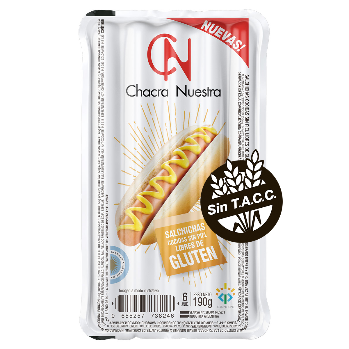 18 Salchichas Largas CHACRA NUESTRA