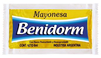 Mayonesa en Sobres Individuales BENIDORM de 192 unidesdes 8 gramos