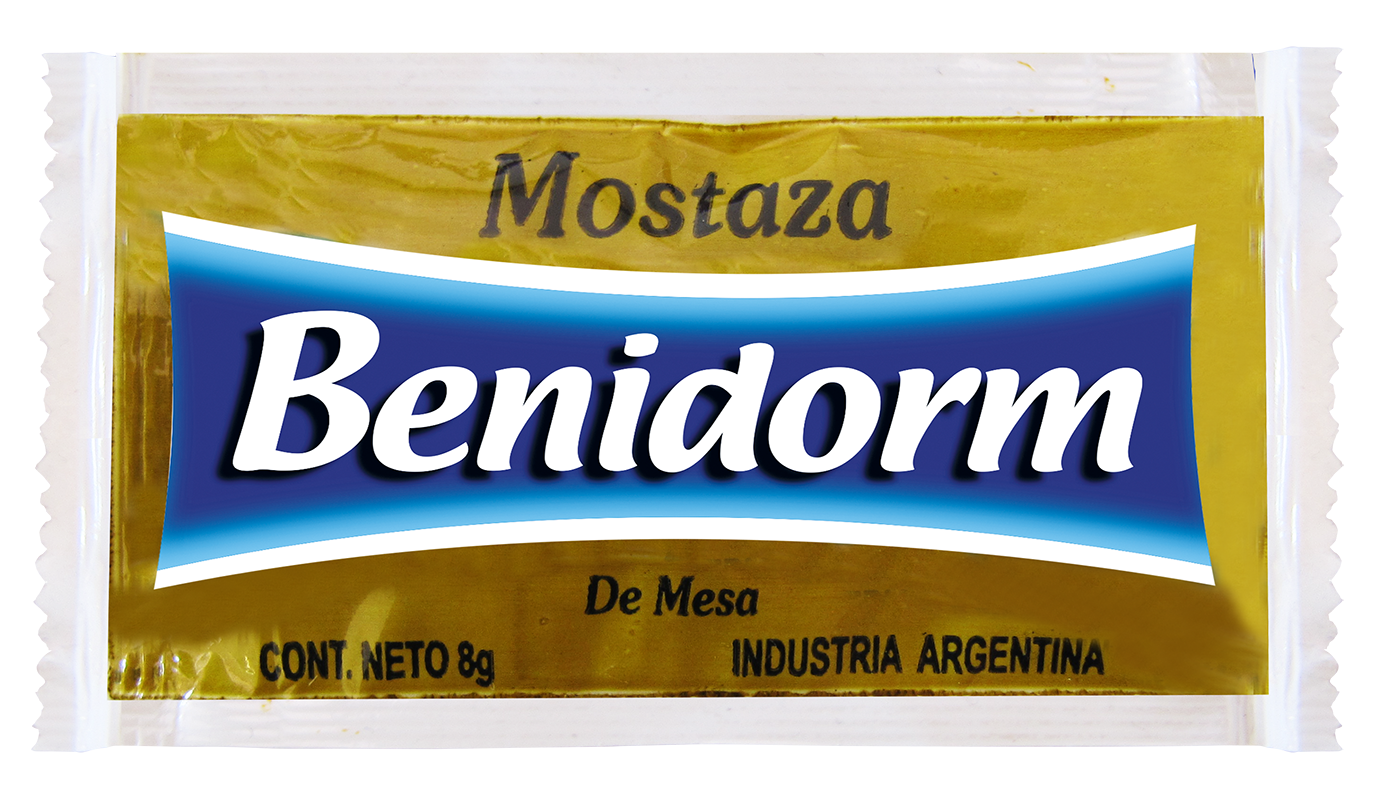 Mostaza en Sobres Individuales BENIDORM de 192 unidesdes 8 gramos