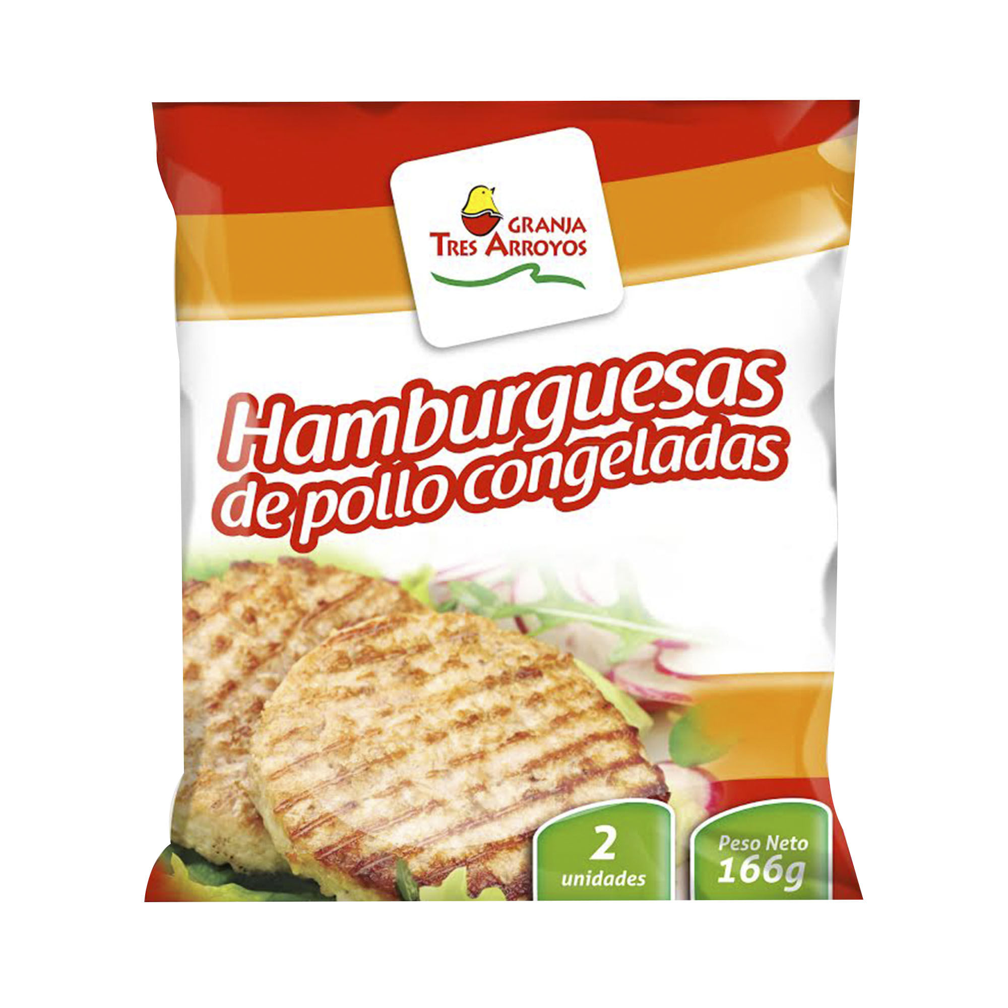 2 Hamburguesas de Pollo GRANJA TRES ARROYOS 166g