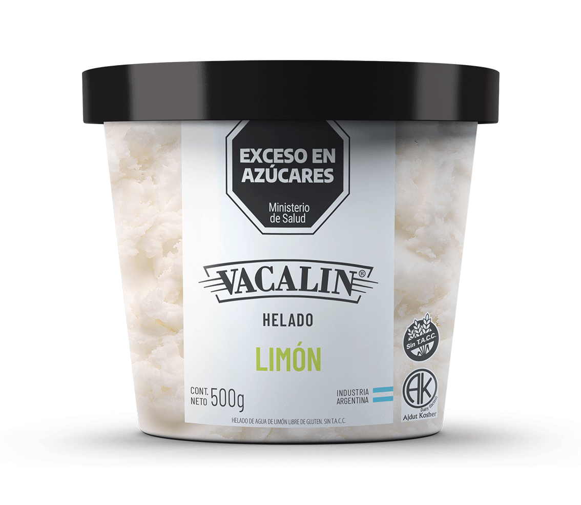 Helado VACALIN 500g Limon SIN TACC