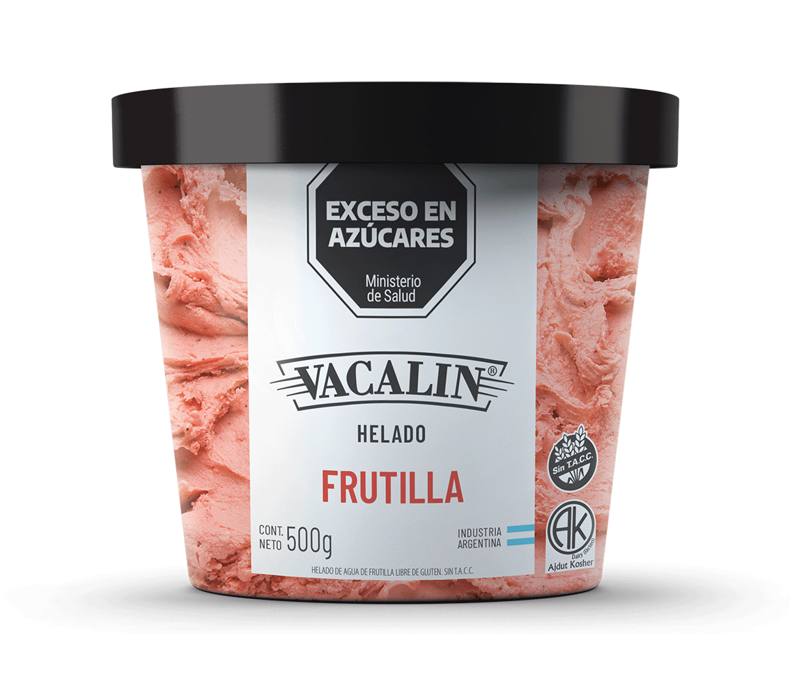 Helado VACALIN 500g Frutilla SIN TACC