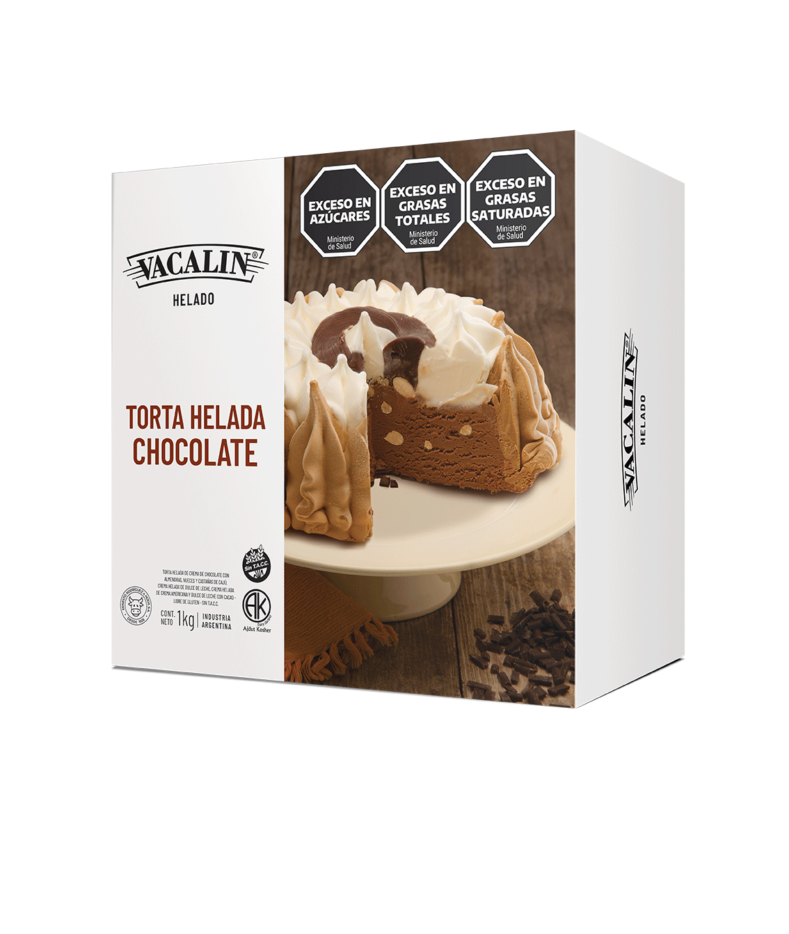 Torta Helada VACALIN 1000g Chocolate SIN TACC