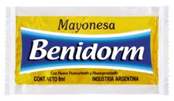 Mayonesa en Sobres Individuales BENIDORM de 192 unidesdes 8 gramos