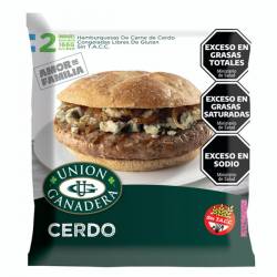 2 Hamburguesas de Cerdo de 83g UNIÓN GANADERA