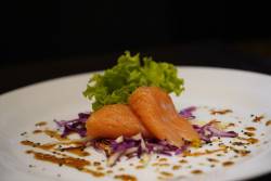 Sashimis - salmón ahumado x10