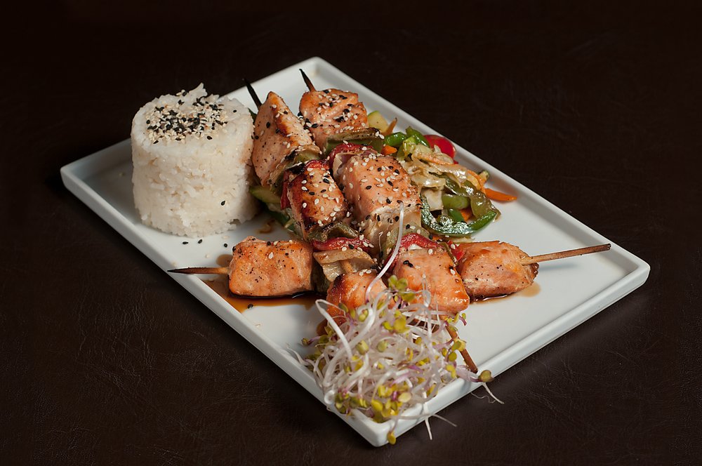 Yakitori de salmón 